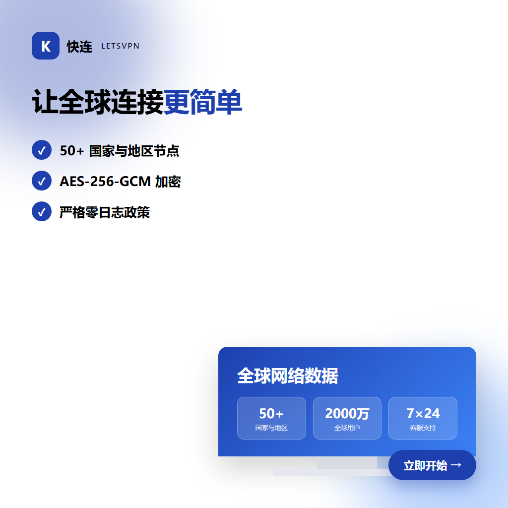 快连官方站点AES-256加密传输与零日志保护架构